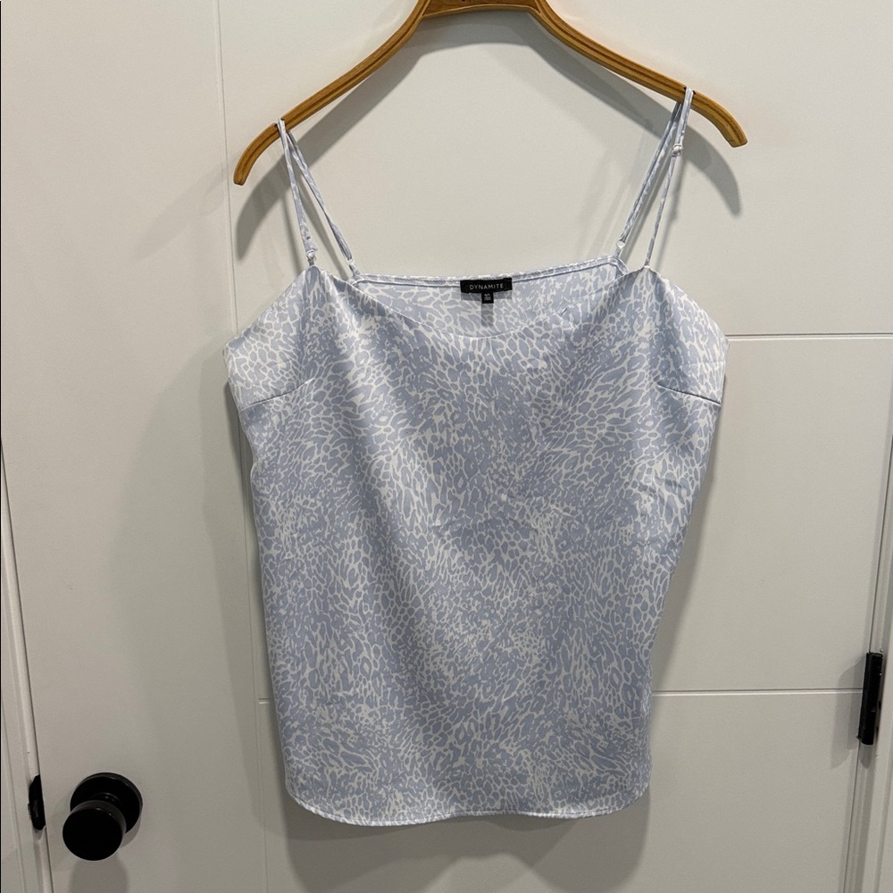 Dynamite Light Blue Patterned Camisole size large